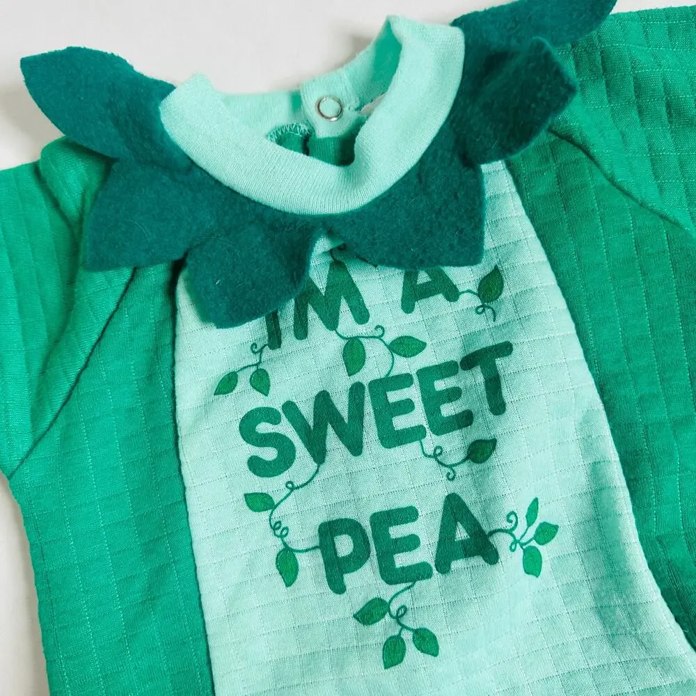 Vintage Honors Baby I'm A Sweet Pea Halloween Costume Baby Bunting Sleep Sack